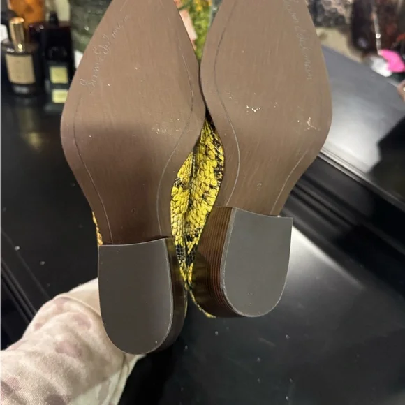Sam Edelman Vibrant Yellow and Black Snake Print Booties - Picture 6 of 6